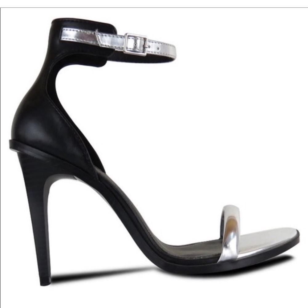 Zara Black and Silver Heels